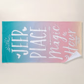 Jeep Place Magic Hour Beach Towel Strandlaken (Voorkant)