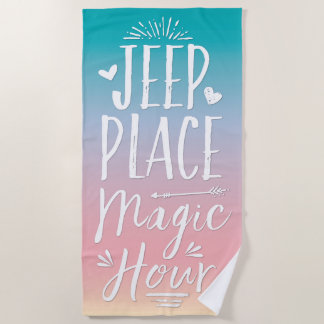 Jeep Place Magic Hour Beach Towel Strandlaken