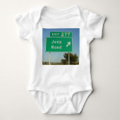 Jeep Road Sign Baby Creeper Romper (Voorkant)