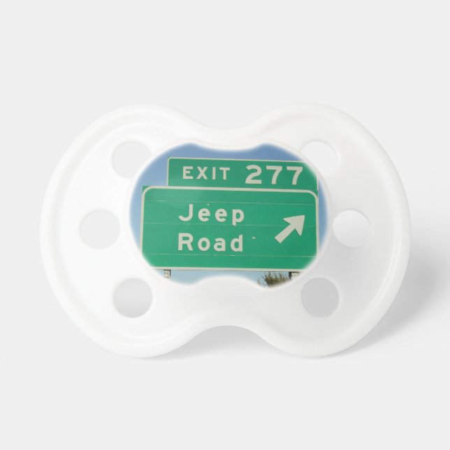 Jeep Road Sign Pacifier Speen (Voorkant)
