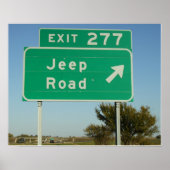 Jeep Road Sign Poster (Voorkant)