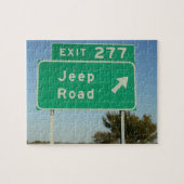 Jeep Road Sign Puzzle Legpuzzel (Horizontaal)