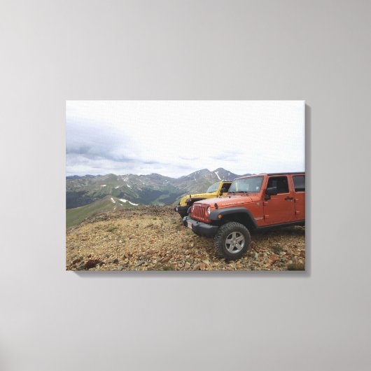 Jeep Rubicon schilderachtig canvas Afdruk (Voorkant)
