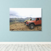 Jeep Rubicon schilderachtig canvas Afdruk (Insitu (Houten vloer))