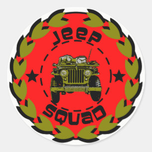 Jeep squad ronde sticker
