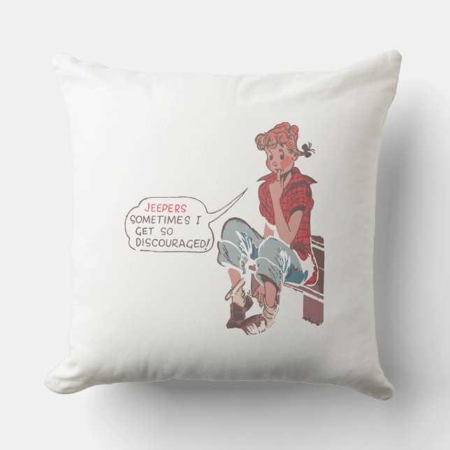 Jeepers soms krijg ik zo ontmoedigd. kussen (Voorkant)