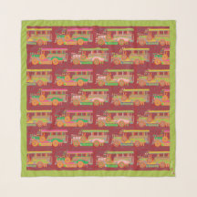 Jeepney 36x36-inch chiffon sjaal in avocado