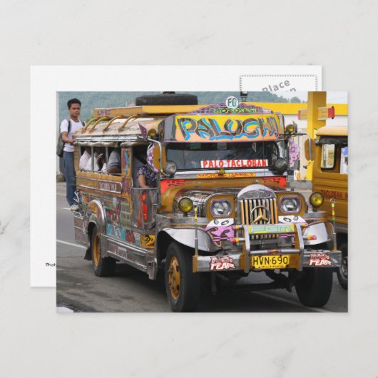 Jeepney Briefkaart (Voorkant / Achterkant)