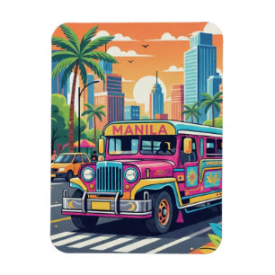 Jeepney in Manilla Filipijnen Reizen Magneet