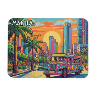 Jeepney in Manilla Filipijnen Reizen Magneet