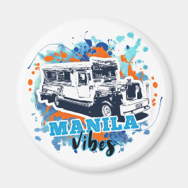 Jeepney Manila Vibes Blue Sinaasappel Magneet