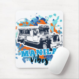 Jeepney Manila Vibes Blue Sinaasappel Muismat