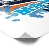 Jeepney Manila Vibes Blue Sinaasappel Poster (Hoek)