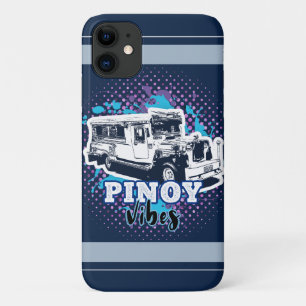 Jeepney Pinoy Vibes Blue Roze Case-Mate iPhone Case