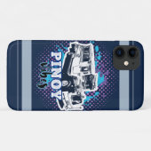 Jeepney Pinoy Vibes Blue Roze Case-Mate iPhone Case (Achterkant (horizontaal))