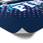 Jeepney Pinoy Vibes Blue Roze Poster (Hoek)