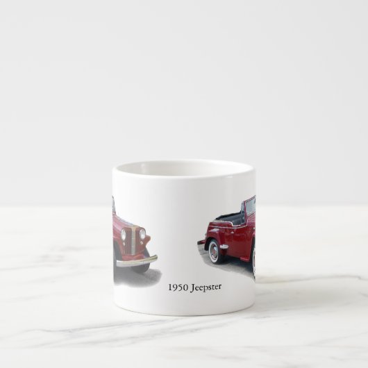 Jeepster espresso mok 1950 (Voorkant)