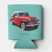 Jeepster koelbox 1951 blikjeskoeler (Achterkant)