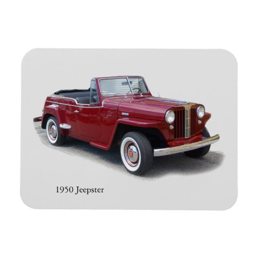 Jeepster magnet 1950 magneet (Horizontaal)