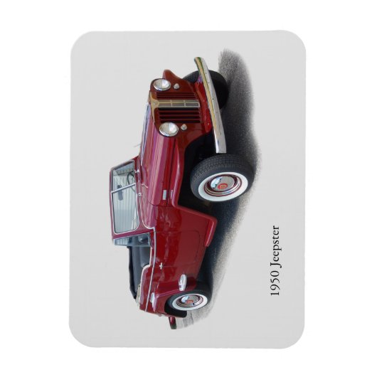 Jeepster magnet 1950 magneet (Verticaal)