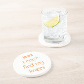 Jeeze, mijn Knees Zandsteen Onderzetter (Zijkant)