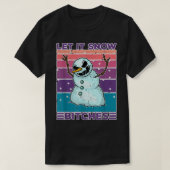 Jeezy angry evil grumpy snowman christmas winter  t-shirt (Design voorkant)