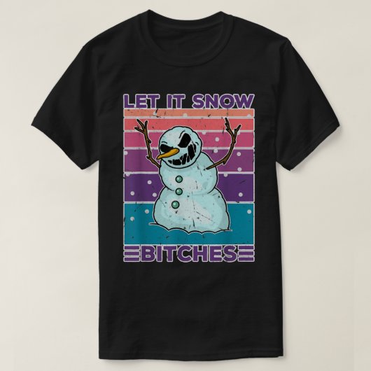 Jeezy angry evil grumpy snowman christmas winter t-shirt (Design voorkant)
