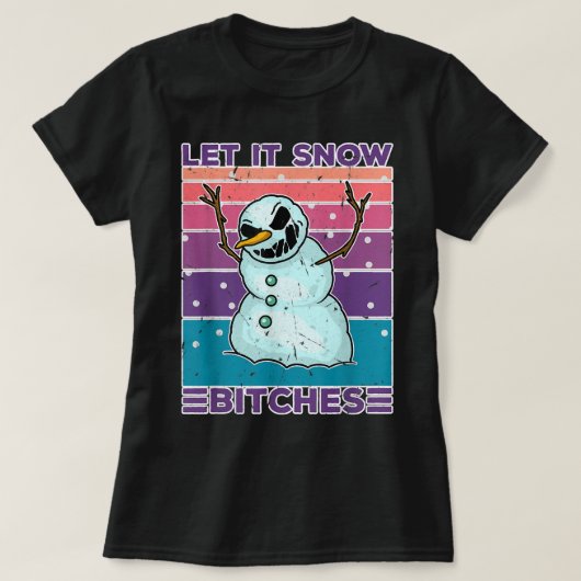 Jeezy boze boze, gruwelijke sneeuwman kerstwinter t-shirt (Design voorkant)