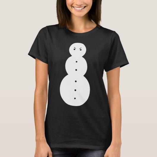 Jeezy Snowman Funny Angry Snowman T-shirt (Voorkant)