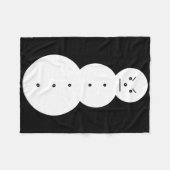 Jeezy Snowman - Hiphop Angry Snowman Jeezy Christm Fleece Deken (Voorkant (Horizontaal))