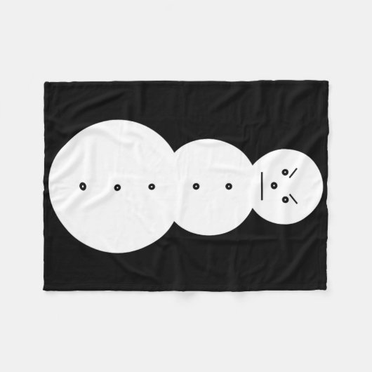 Jeezy Snowman - Hiphop Angry Snowman Jeezy Christm Fleece Deken (Voorkant (Horizontaal))