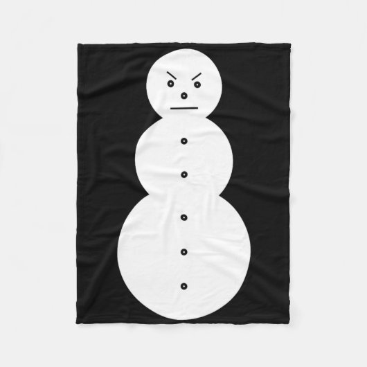 Jeezy Snowman - Hiphop Angry Snowman Jeezy Christm Fleece Deken (Voorkant)