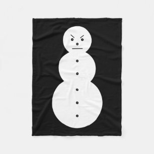 Jeezy Snowman - Hiphop Angry Snowman Jeezy Kerstmi Fleece Deken