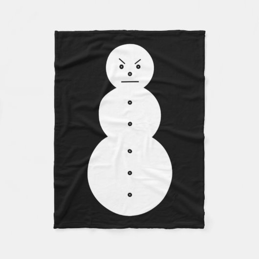 Jeezy Snowman - Hiphop Angry Snowman Jeezy Kerstmi Fleece Deken (Voorkant)