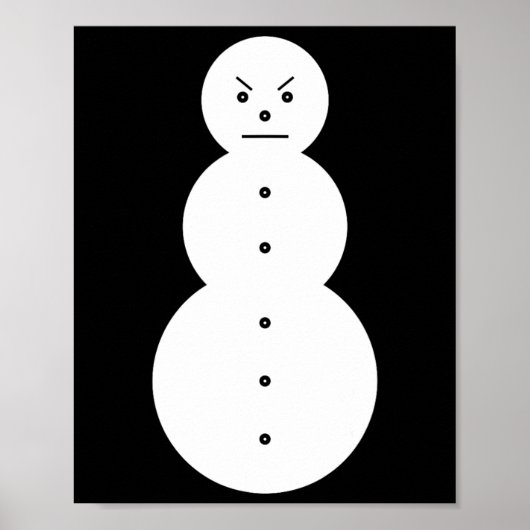 Jeezy Snowman - Hiphop Angry Snowman Jeezy Kerstmi Poster (Voorkant)