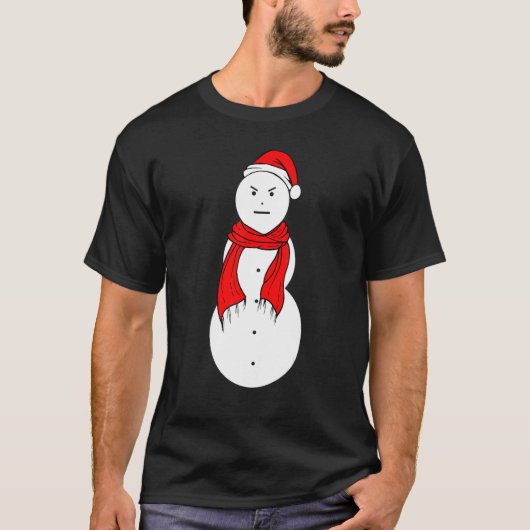 Jeezy Snowman Mad Snowman Kerstmis T-shirt (Voorkant)
