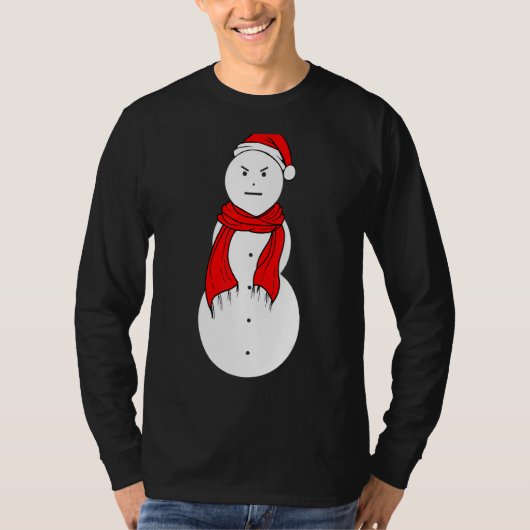 Jeezy Snowman Mad Snowman Kerstmis T-shirt (Voorkant)