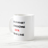 Jefa, geweldige koffie mok (Voorkant links)