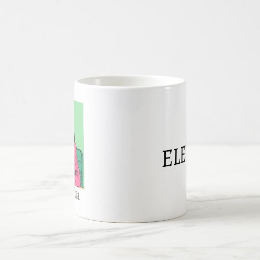 Jefa Latina Pop Art Custom Name Koffiemok (Center)