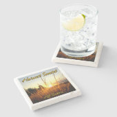 Jeff Benton stenen drank onderzetters fan Merchand (Zijkant)