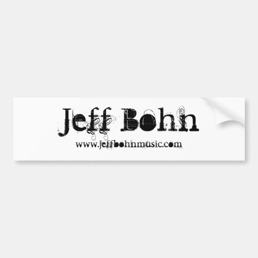 Jeff Bohn-Bumpersticker  Bumpersticker (Voorkant)