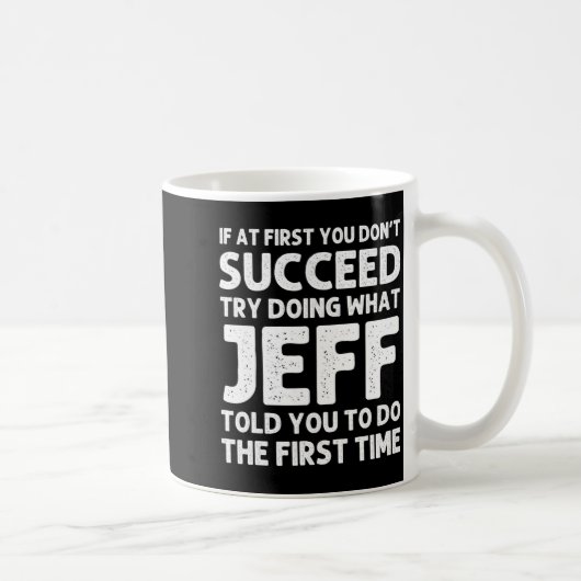 Jeff Cadeau Naam D Verjaardag Grappig Kerstmis  Koffiemok (Rechts)