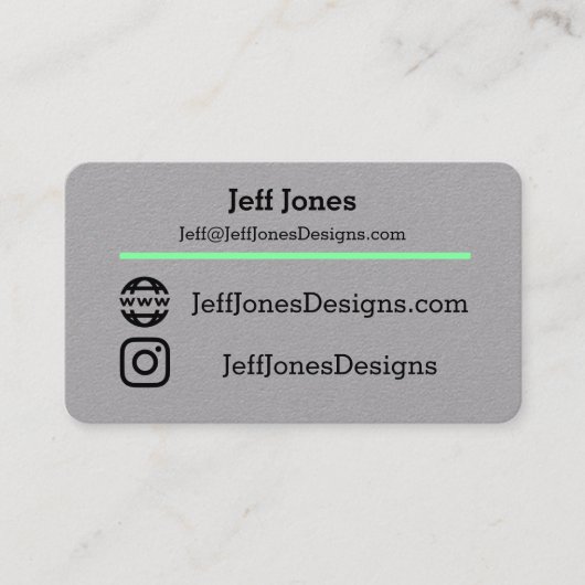 Jeff Cards New Visitekaartje (Voorkant)