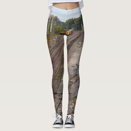 Jeff City Railroad Tracks Leggings (Voorkant)