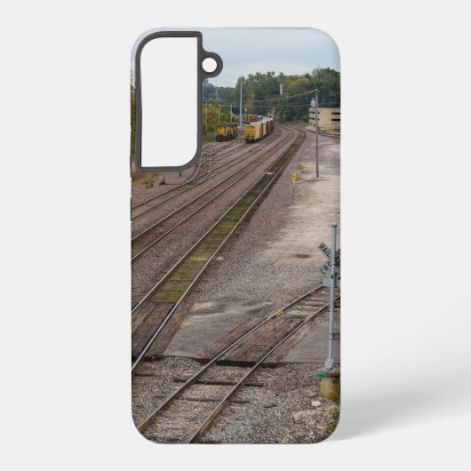 Jeff City Railroad Tracks Samsung Galaxy Hoesje (Achterkant)