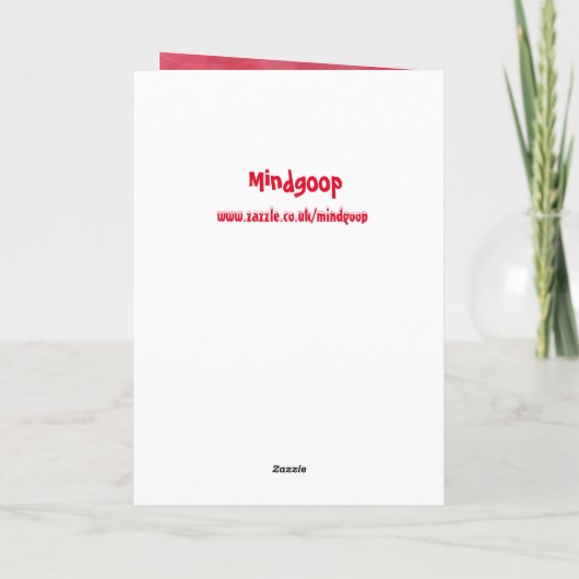 Jeff de Rendierkaart Feestdagen Kaart (Achterkant)