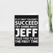 Jeff Gift Naam Gepersonaliseerde Verjaardag Grappi Kaart (Voorkant)