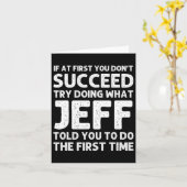 Jeff Gift Naam Gepersonaliseerde Verjaardag Grappi Kaart (Gele Bloem)