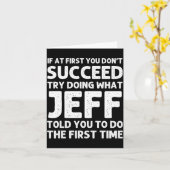 Jeff Gift Name D Birthday Funny Christm  Kaart (Gele Bloem)