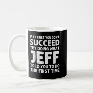 JEFF Gift Name Personalized Birthday Funny Christm Koffiemok
